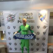 Pavel Kieszek en su presentación con el Málaga