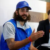 Ricky Rubio en rueda de prensa Ricky Rubio en rueda de prensa
