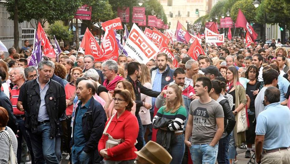 Manifestación en apoyo a los trabajadores de Vestas.