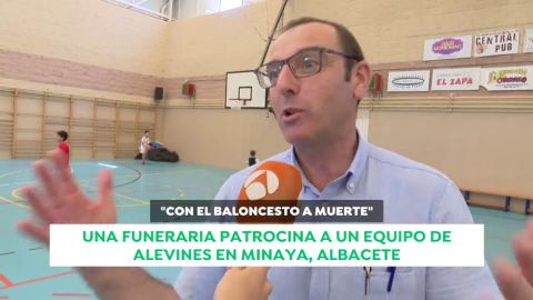 "A muerte con el baloncesto": una funeraria patrocina a un equipo de alevines en Albacete
