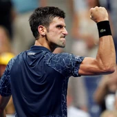 Djokovic celebra un punto contra Millman Djokovic celebra un punto contra Millman