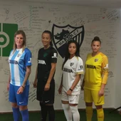 Adriana, Marta Cazalla, Mayara Bordin y Alba Hoyas, del Málaga CF Femenino Adriana, Marta Cazalla, Mayara Bordin y Alba Hoyas, del Málaga CF Femenino