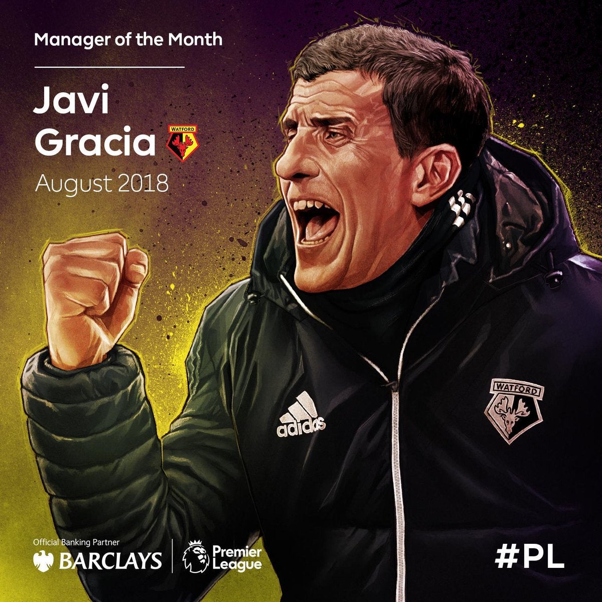 Javi Gracia, elegido Mejor Entrenador de la Premier en agosto: su Watford, revelación del curso Javi Gracia, elegido Mejor Entrenador de la Premier en agosto: su Watford, revelación del curso