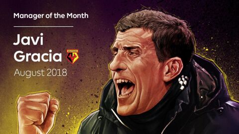 Javi Gracia, entrenador del mes de agosto de la Premier