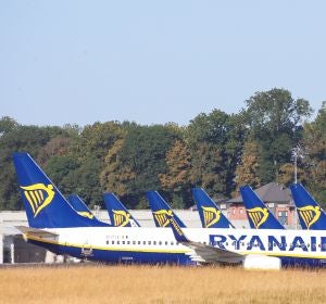 Imagen de archivo de aviones de Ryanair Imagen de archivo de aviones de Ryanair