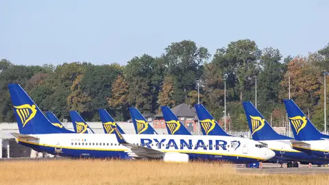 Imagen de archivo de aviones de Ryanair Imagen de archivo de aviones de Ryanair