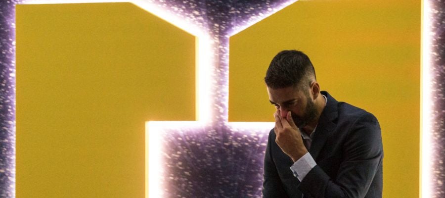 Juan Carlos Navarro, emocionado en su despedida con el Barcelona Juan Carlos Navarro, emocionado en su despedida con el Barcelona