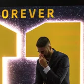 Juan Carlos Navarro, emocionado en su despedida con el Barcelona Juan Carlos Navarro, emocionado en su despedida con el Barcelona