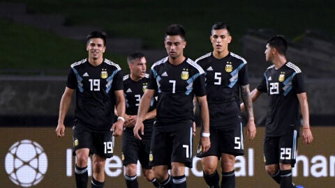 Argentina celebra un gol