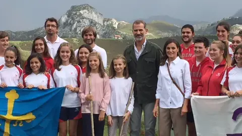 La familia Real inaugurando el Mirador de la Princesa La familia Real inaugurando el Mirador de la Princesa