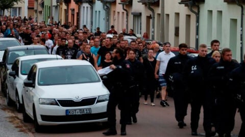 Manifestantes en Alemania