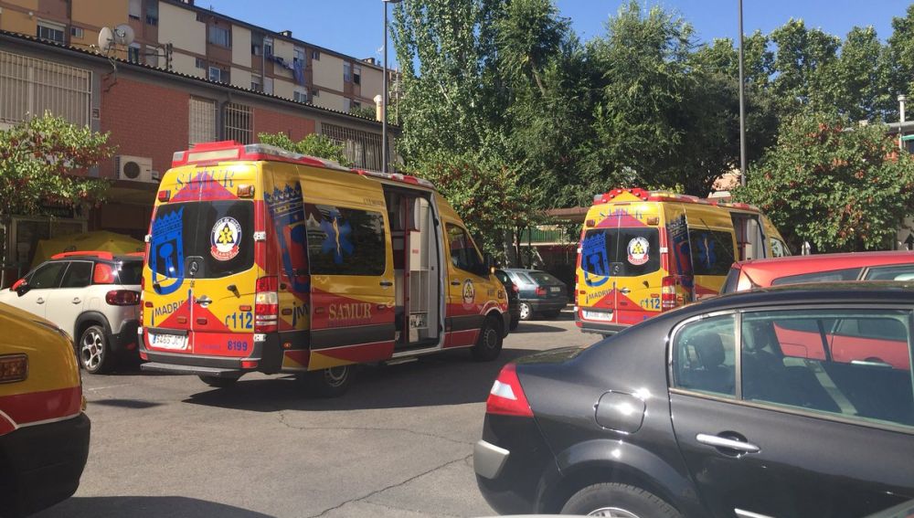 Dos ambulancias del Samur