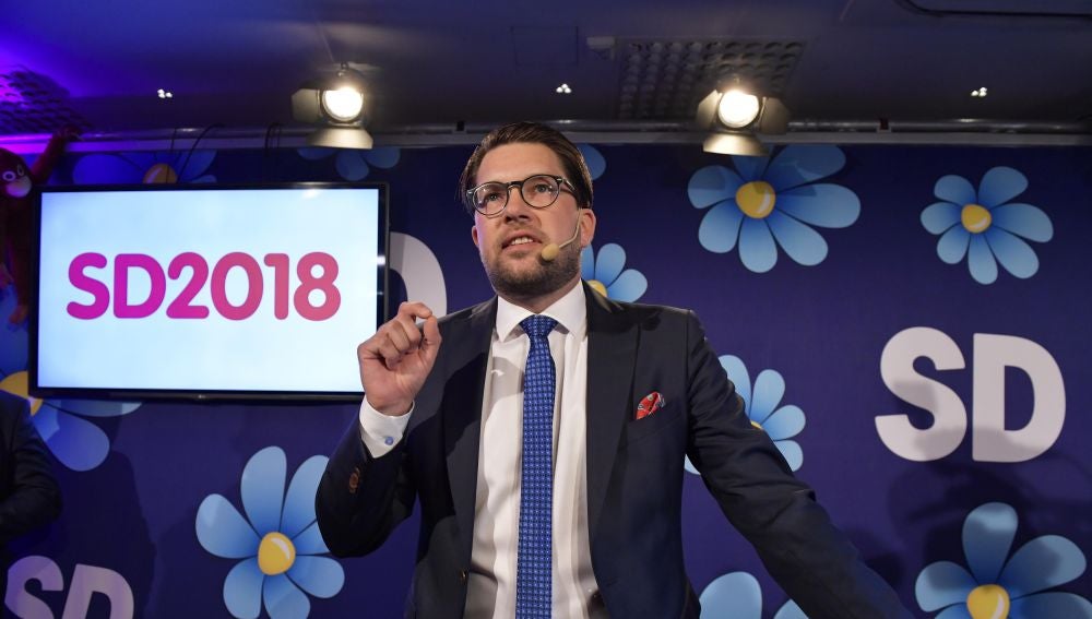 El líder del ultraderechista Demócratas de Suecia (SD), Jimmie Åkesson