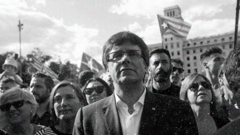 Carles Puigdemont durante la Diada