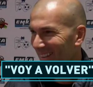 Zidane: "Pronto volveré a entrenar Zidane: "Pronto volveré a entrenar