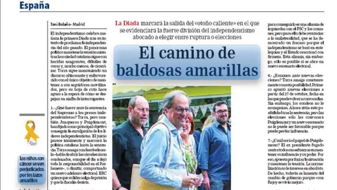 El artículo de Toni Bolaño sobre Quim Torra en el diario La Razón El artículo de Toni Bolaño sobre Quim Torra en el diario La Razón