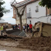 Estado de algunas calles tras la inundación en Cebolla Estado de algunas calles tras la inundación en Cebolla