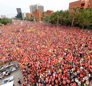 Multitudinaria manifestación de la Diada a favor de la república y los presos Multitudinaria manifestación de la Diada a favor de la república y los presos