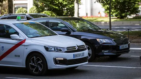 En la imagen, un taxi en el centro de Madrid. En la imagen, un taxi en el centro de Madrid.