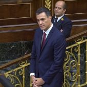 Pedro Sánchez durante la sesión de control al Gobierno