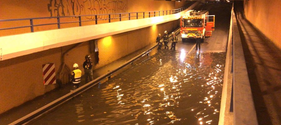 Un túnel inundado en Madrid tras la tormenta de este martes Un túnel inundado en Madrid tras la tormenta de este martes