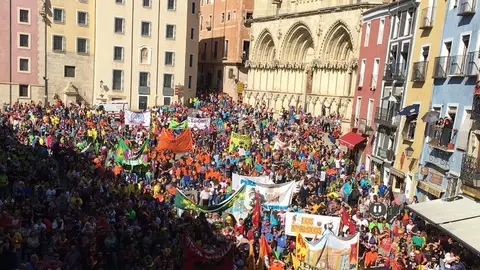 Plaza Mayor de Cuenca en 2017 durante el pregón de San Mateo Plaza Mayor de Cuenca en 2017 durante el pregón de San Mateo