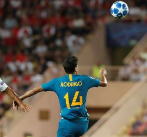El centrocampista del Atlético, Rodrigo. El centrocampista del Atlético, Rodrigo.