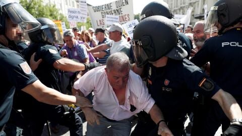 Protestas de los pensionistas en el Congreso