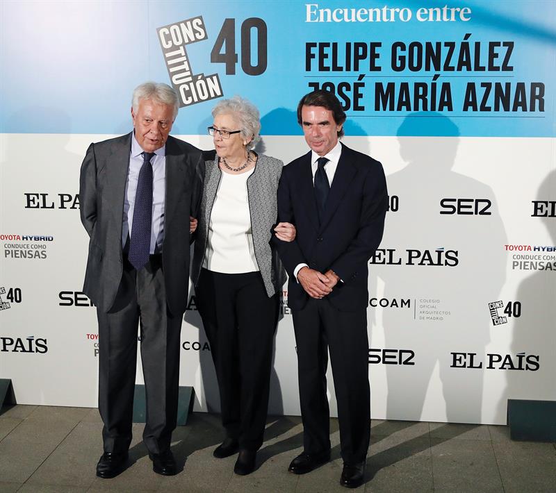 Felipe González y José María Aznar defienden conjuntamente la lealtad Felipe González y José María Aznar defienden conjuntamente la lealtad