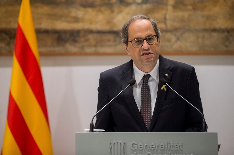 Torra vuelve a pedir la dimisión de Lesmes y archivar las causas del 1-O tras nuevos mensajes de jueces Torra vuelve a pedir la dimisión de Lesmes y archivar las causas del 1-O tras nuevos mensajes de jueces