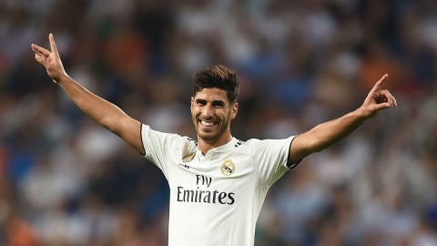 Asensio celebra un gol