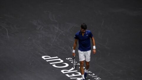 Novak Djokovic, en su partido ante Kevin Anderson