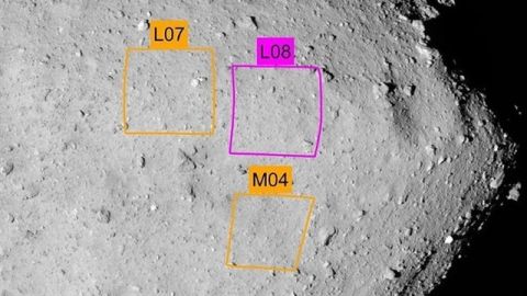 Imagen del aterrizaje en un asteroide