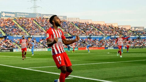 Thomas Lemar celebra un gol