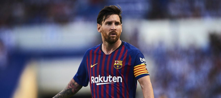 Messi, en un partido con el Barcelona Messi, en un partido con el Barcelona
