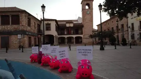 Protesta en 2018 en Mota del Cuervo Protesta en 2018 en Mota del Cuervo