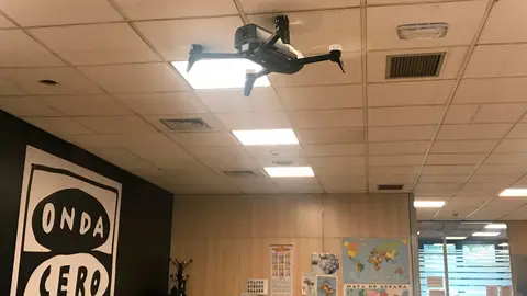 Un dron en la redacción de Onda Cero Un dron en la redacción de Onda Cero