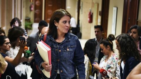 La portavoz del grupo socialista en el Conreso de los Diputados Adriana Lastra