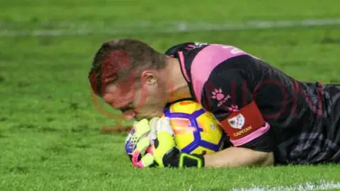 El portero del Rayo, Alberto García. El portero del Rayo, Alberto García.