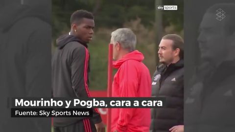 Miradas que matan: Mourinho y Pogba, cara a cara en el entrenamiento tras el pol&eacute;mico v&iacute;deo del franc&eacute;s