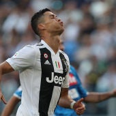 Cristiano Ronaldo, en un partido con la Juventus