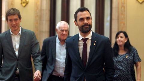 Roger Torrent en el Parlament