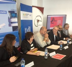 Representantes de Adlypse Castelló, la UJI y el Institut Interuniversitari de Desenvolupament Local. Representantes de Adlypse Castelló, la UJI y el Institut Interuniversitari de Desenvolupament Local.