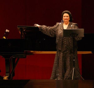 Montserrat Caballé durante una actuación Montserrat Caballé durante una actuación