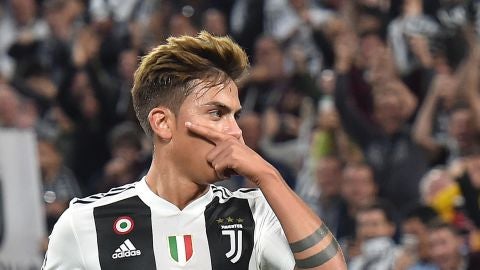 Dybala celebra un gol con la Juventus