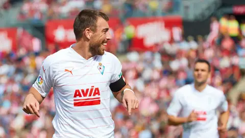 Sergi Enrich celebra su gol ante el Girona Sergi Enrich celebra su gol ante el Girona