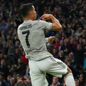 Ronaldo celebra un gol con la Juventus