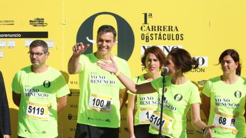 Pedro S&aacute;nchez en la Carrera de obst&aacute;culos 'Yo no renuncio' por la conciliaci&oacute;n