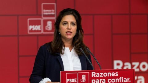 La portavoz del comit&eacute; electoral del PSOE, Esther Pe&ntilde;a