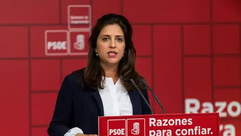 La portavoz del comité electoral del PSOE, Esther Peña La portavoz del comité electoral del PSOE, Esther Peña